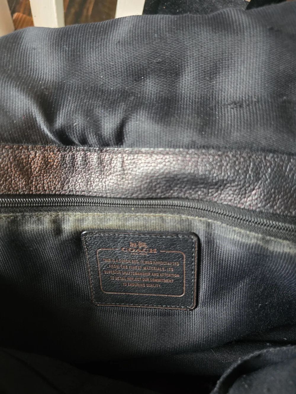 Coach Metallic Brown Leather Brady Satchel - Brown